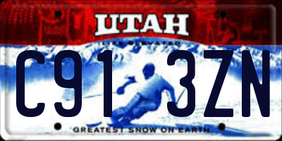 UT license plate C913ZN