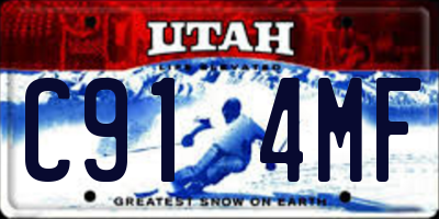 UT license plate C914MF