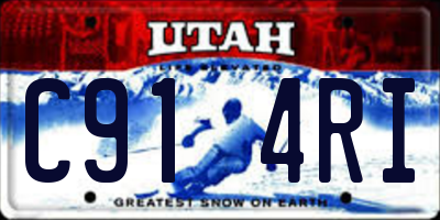 UT license plate C914RI