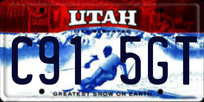 UT license plate C915GT
