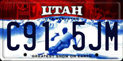 UT license plate C915JM
