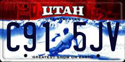 UT license plate C915JV