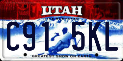 UT license plate C915KL