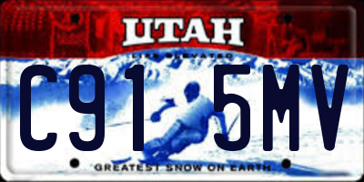 UT license plate C915MV