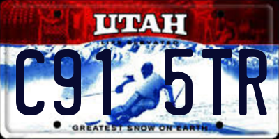 UT license plate C915TR
