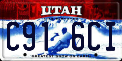 UT license plate C916CI