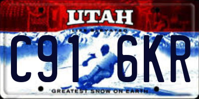 UT license plate C916KR