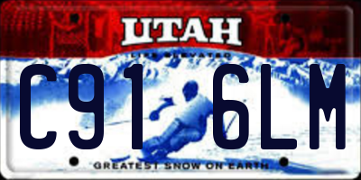 UT license plate C916LM
