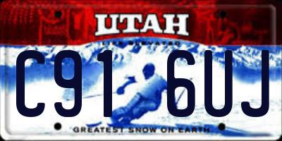UT license plate C916UJ
