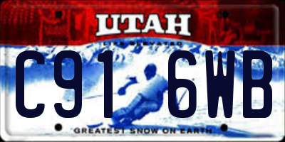 UT license plate C916WB