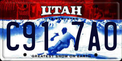 UT license plate C917AO