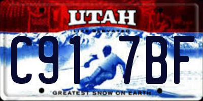 UT license plate C917BF