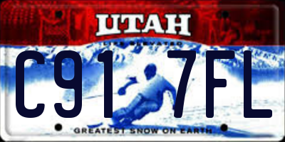 UT license plate C917FL