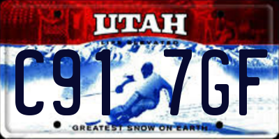 UT license plate C917GF
