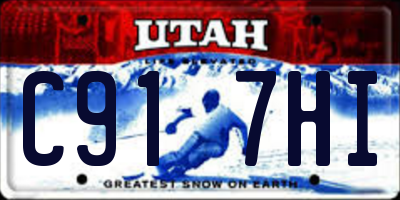 UT license plate C917HI