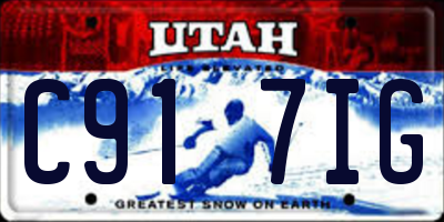 UT license plate C917IG