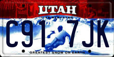 UT license plate C917JK
