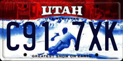 UT license plate C917XK