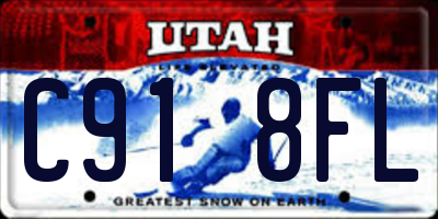 UT license plate C918FL