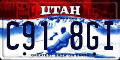 UT license plate C918GI