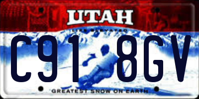 UT license plate C918GV