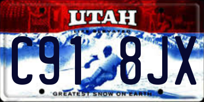 UT license plate C918JX