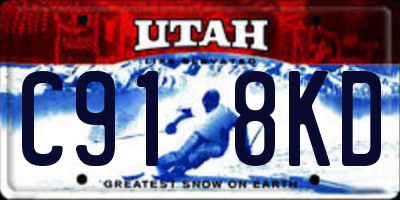 UT license plate C918KD
