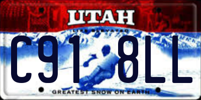 UT license plate C918LL