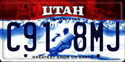 UT license plate C918MJ