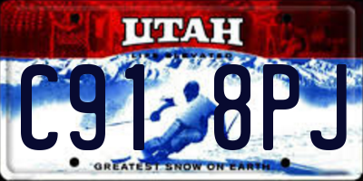 UT license plate C918PJ