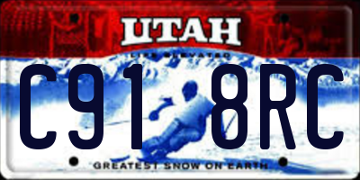 UT license plate C918RC