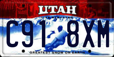 UT license plate C918XM