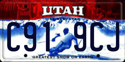 UT license plate C919CJ