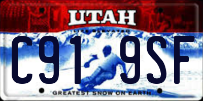 UT license plate C919SF