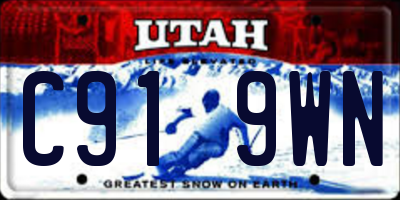 UT license plate C919WN