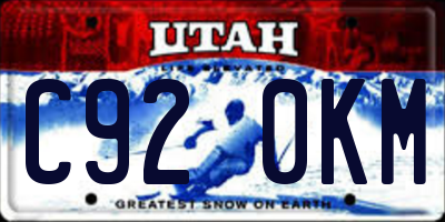 UT license plate C920KM