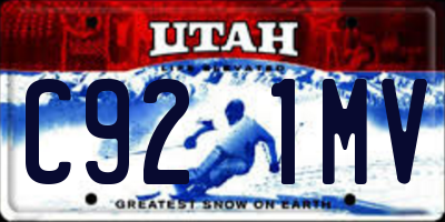 UT license plate C921MV