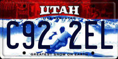 UT license plate C922EL