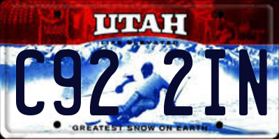 UT license plate C922IN