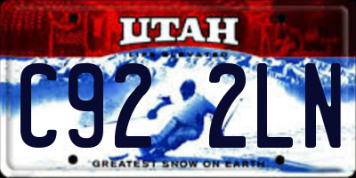 UT license plate C922LN