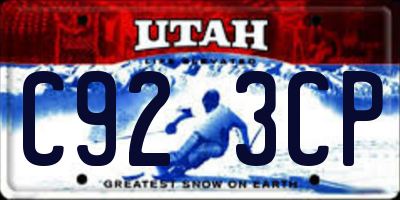 UT license plate C923CP