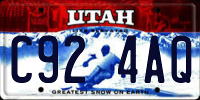 UT license plate C924AQ