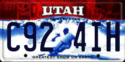UT license plate C924IH