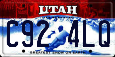 UT license plate C924LQ