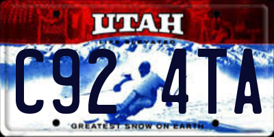 UT license plate C924TA