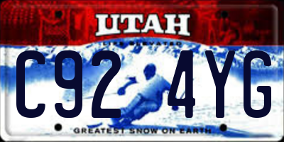 UT license plate C924YG