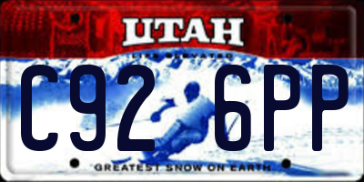UT license plate C926PP