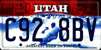 UT license plate C928BV