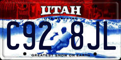 UT license plate C928JL