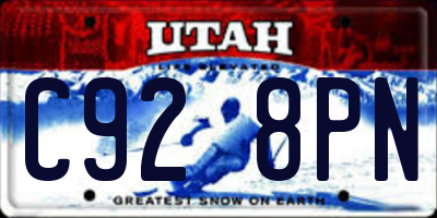UT license plate C928PN